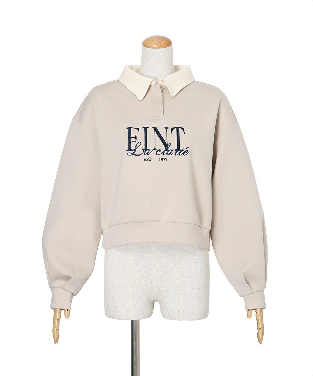 フレンチロゴ刺繍クレリック衿スウェット/F i.n.t [57AI03j001] | F