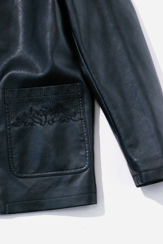 Faux Leather China JKT/ ブラックカンフージャケット – FIFTH GENERAL