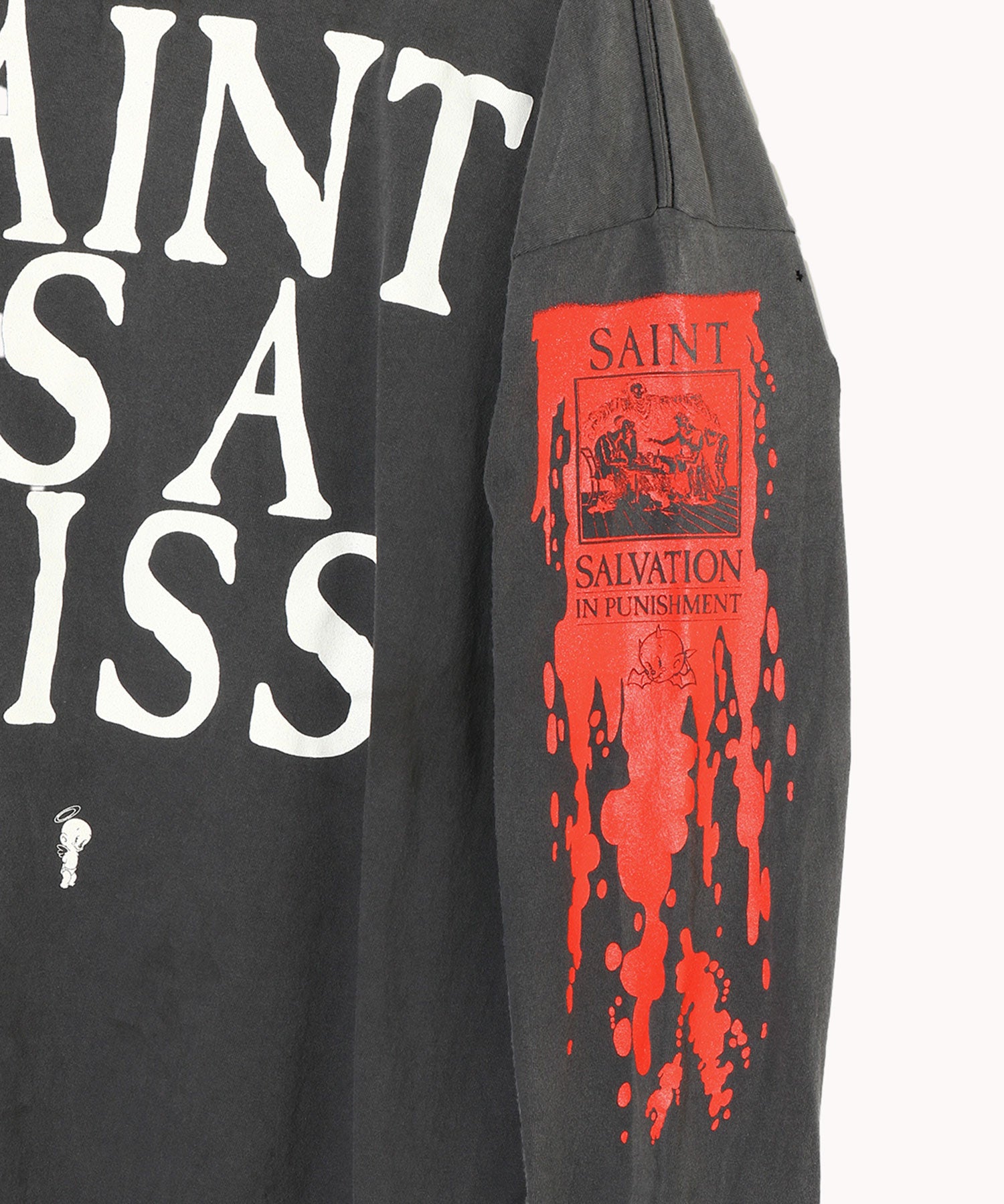 LS TEE / SAINT IS A KISS / BLACK - SAINT MXXXXXX (セントマイケル