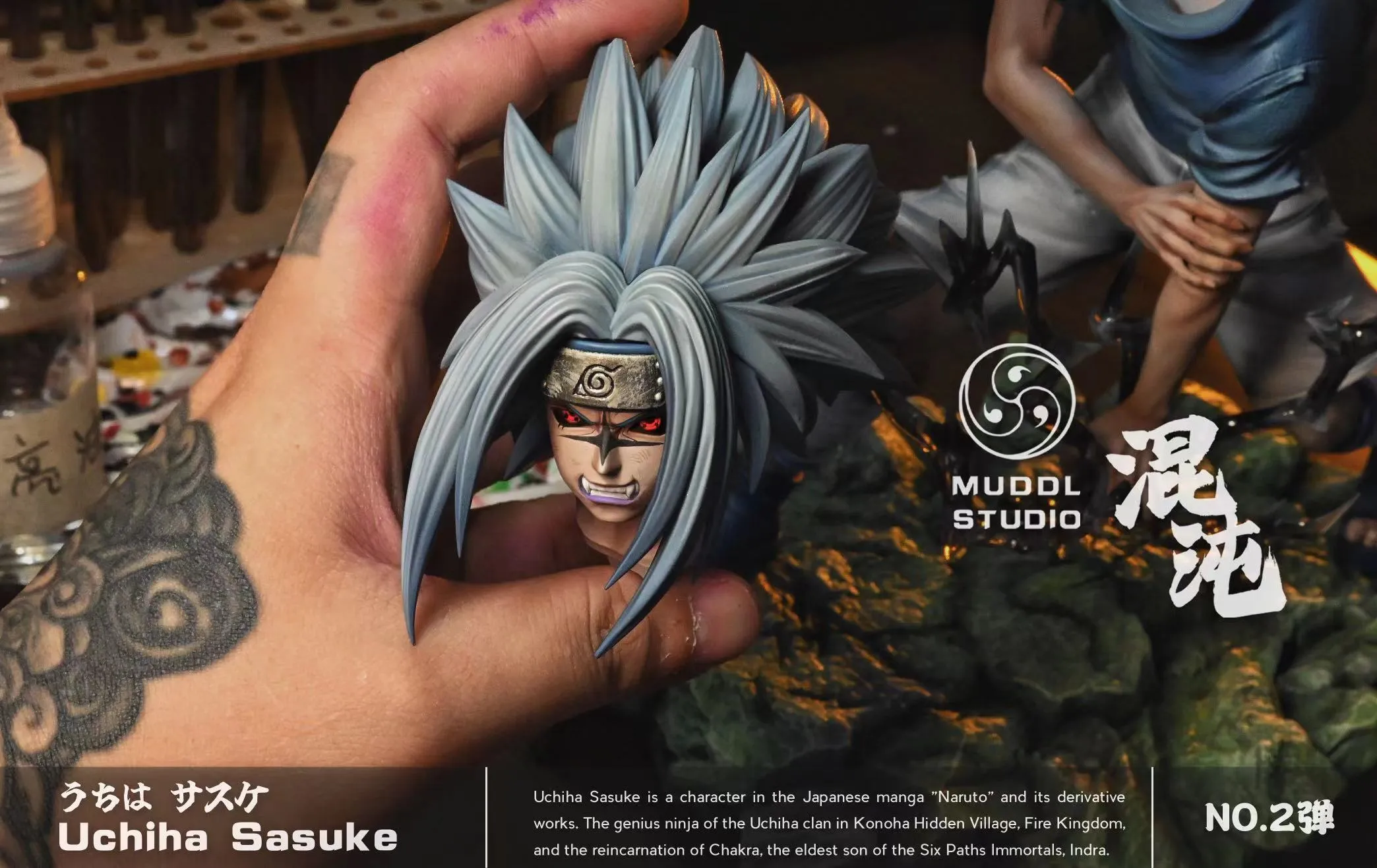 Final Valley Battle Series Sasuke Uchiha with LED - Naruto Resin