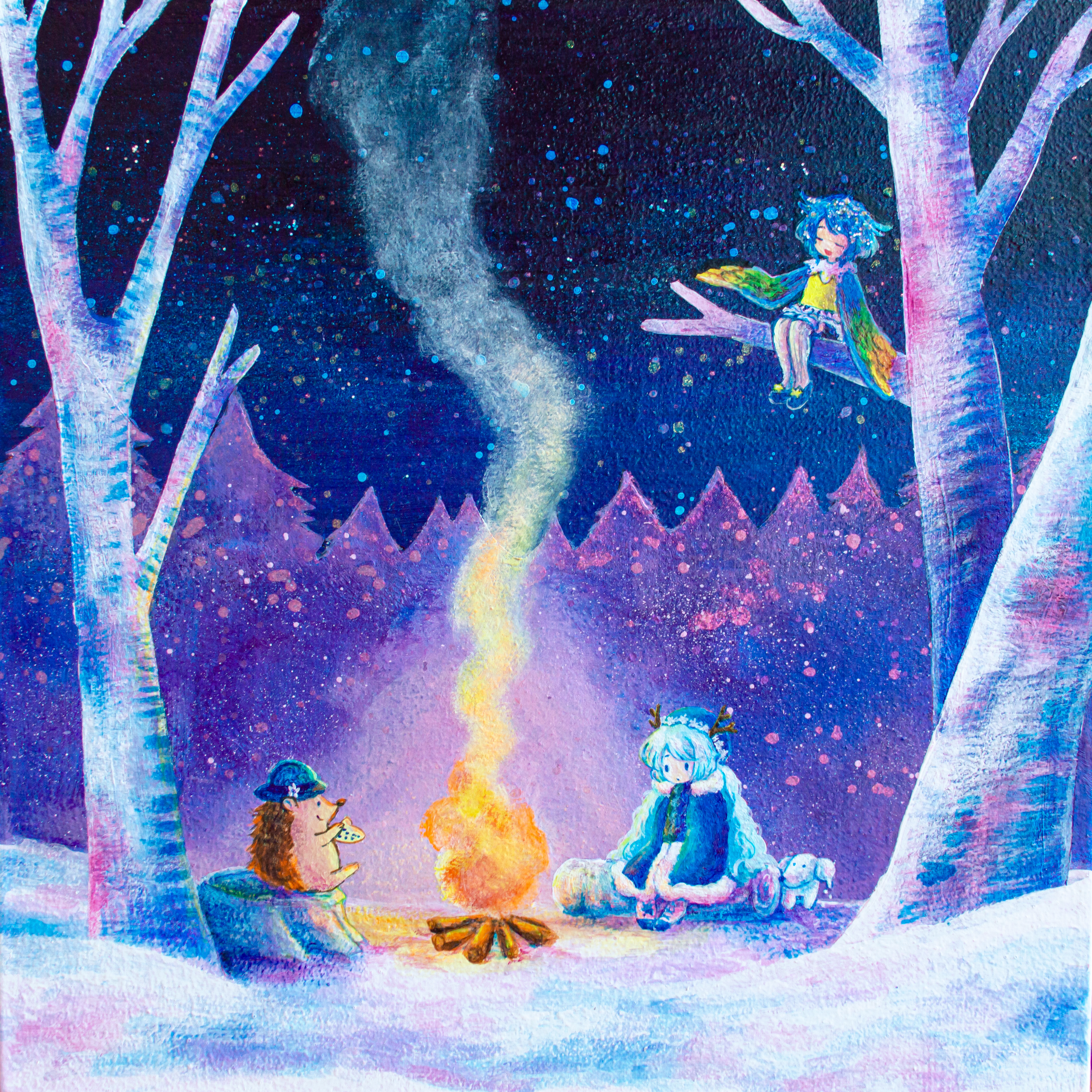 これもあたたかい？ F4号正方形額付 by 宮本明香 - 絵画販売・購入