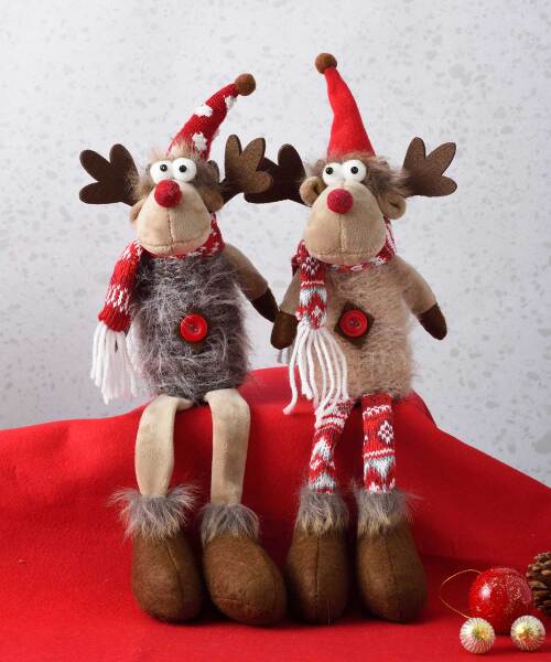 ノルディック足ブラトナカイ ベージュ×レッドの通販 | BRUNO online