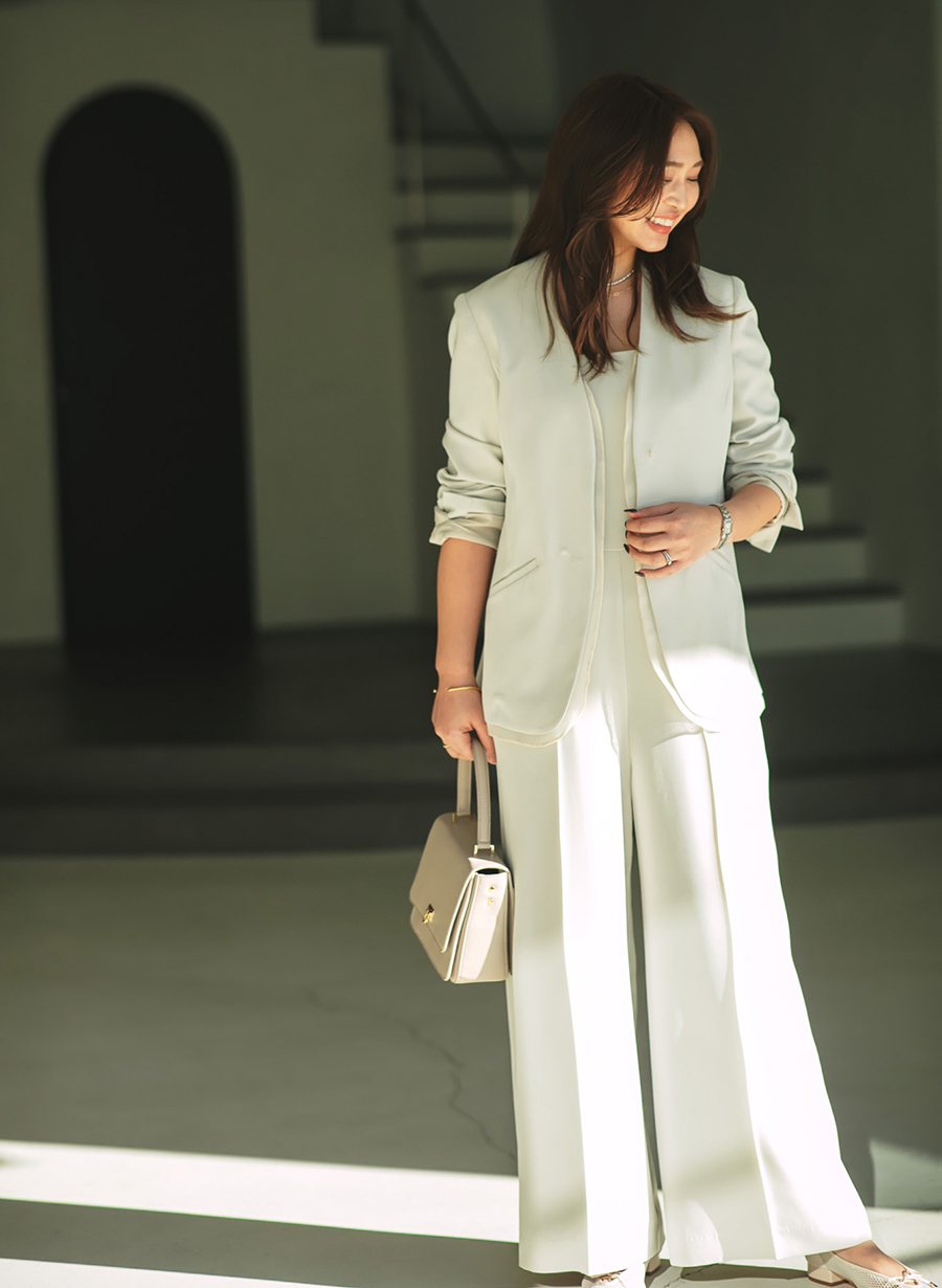 EC限定】シアーアクセントオールインワン/セットアップ可｜LOUNIE