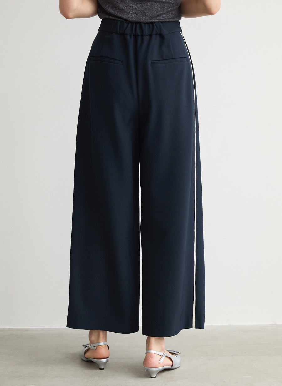 ラインアクセントワイドパンツ/セットアップ可｜LOUNIE（ルーニィ