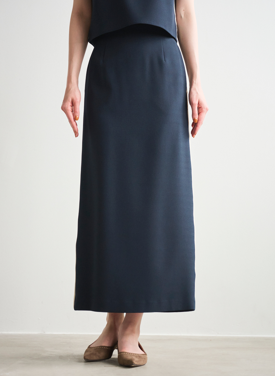 ラインアクセントタイトスカート/セットアップ可｜LOUNIE（ルーニィ