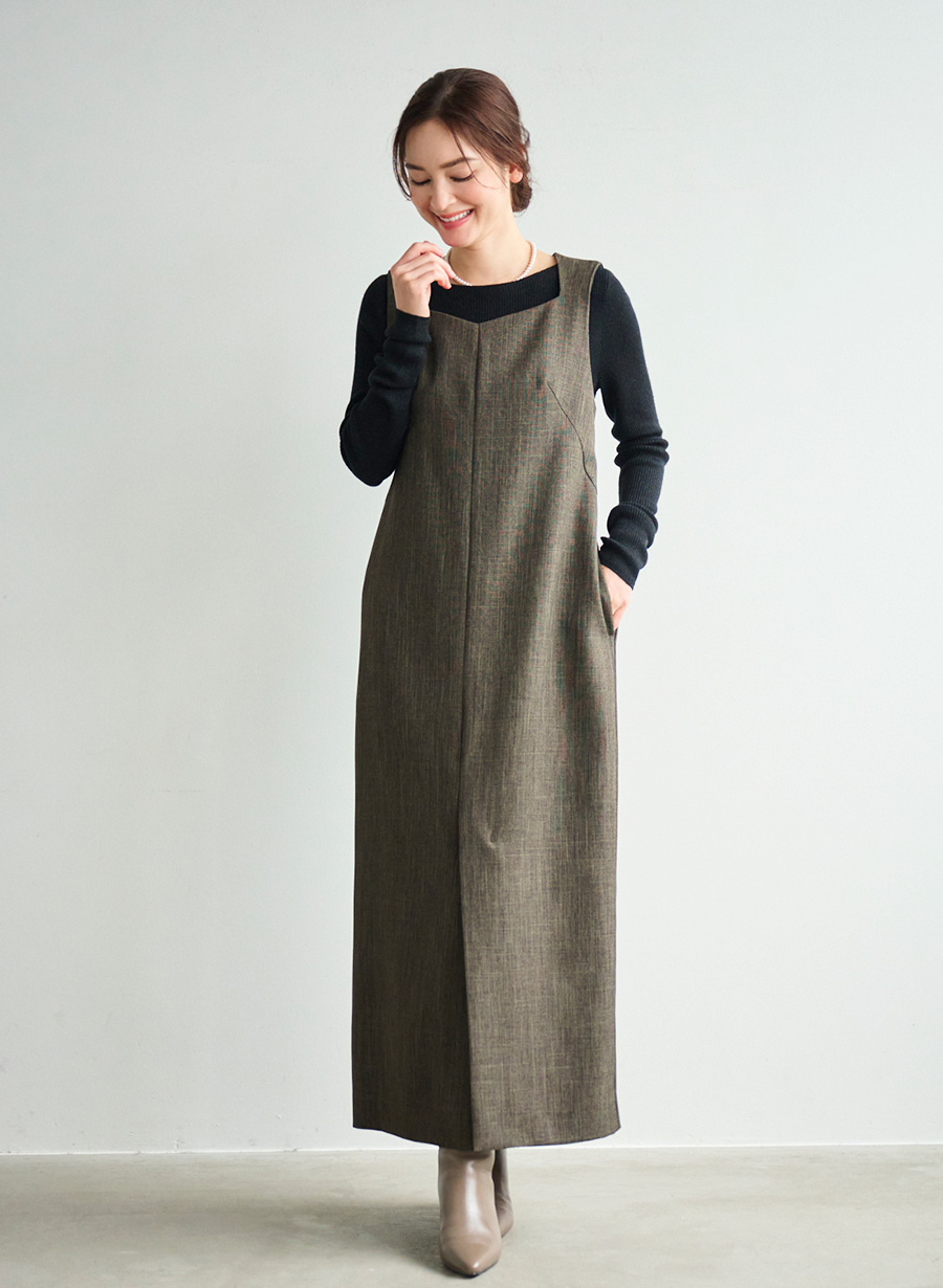 ✨新品✨2WAY✨LOUNIE ルーニィ Vネックジャンパースカート 40（L