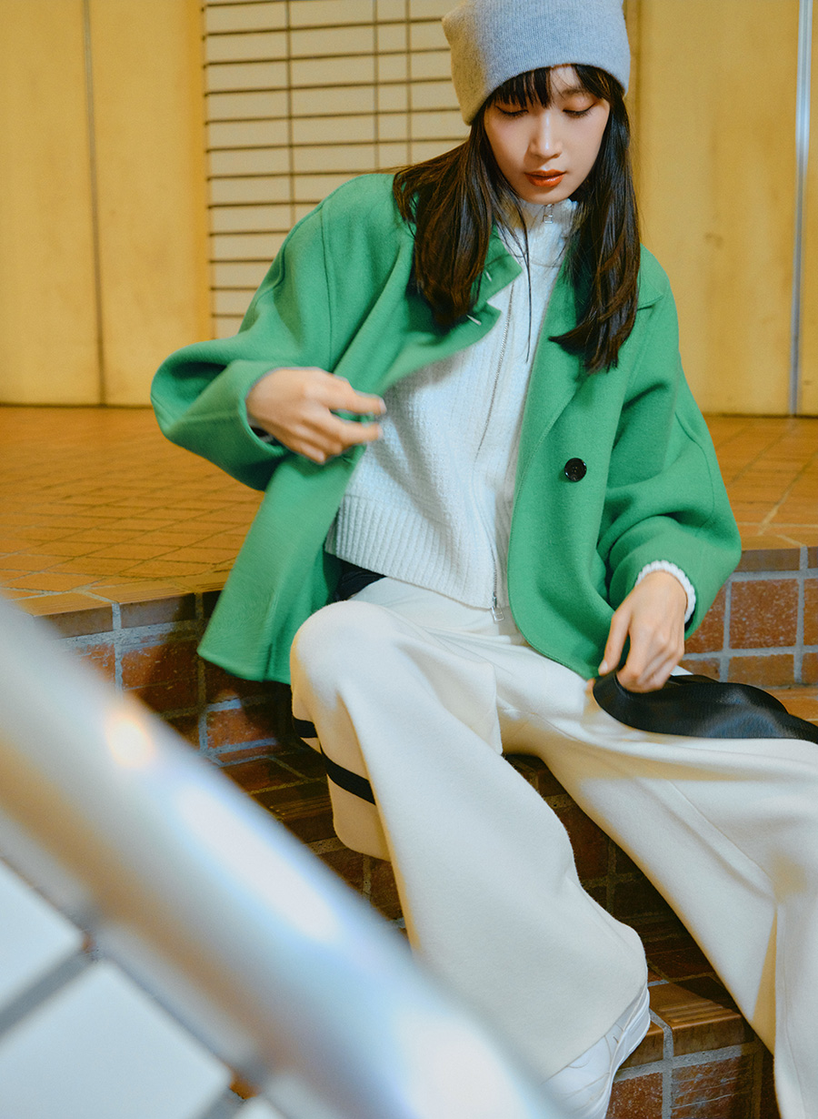 super 100's＞スタンドカラーリバーコート｜LOUNIE（ルーニィ）公式