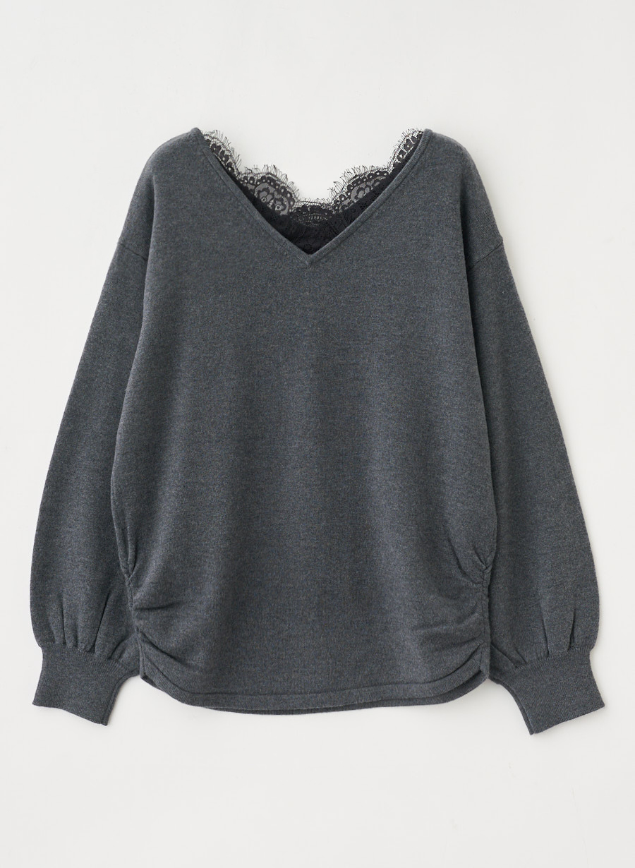 レース付きニットプルオーバー｜LOUNIE（ルーニィ）公式サイト／公式