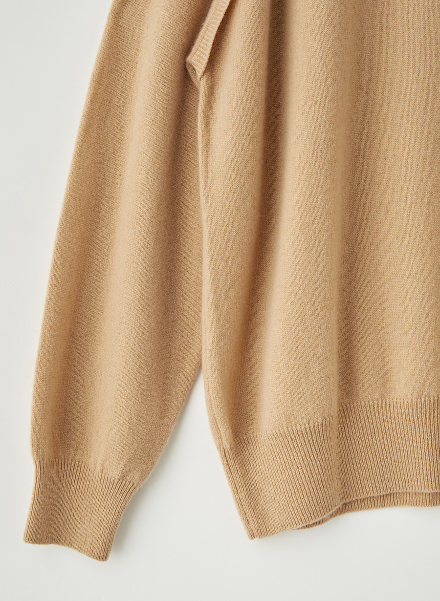 ✨新品✨LOUNIE ルーニィ 半袖ニット カシミヤ100% キャメル Fサイズ