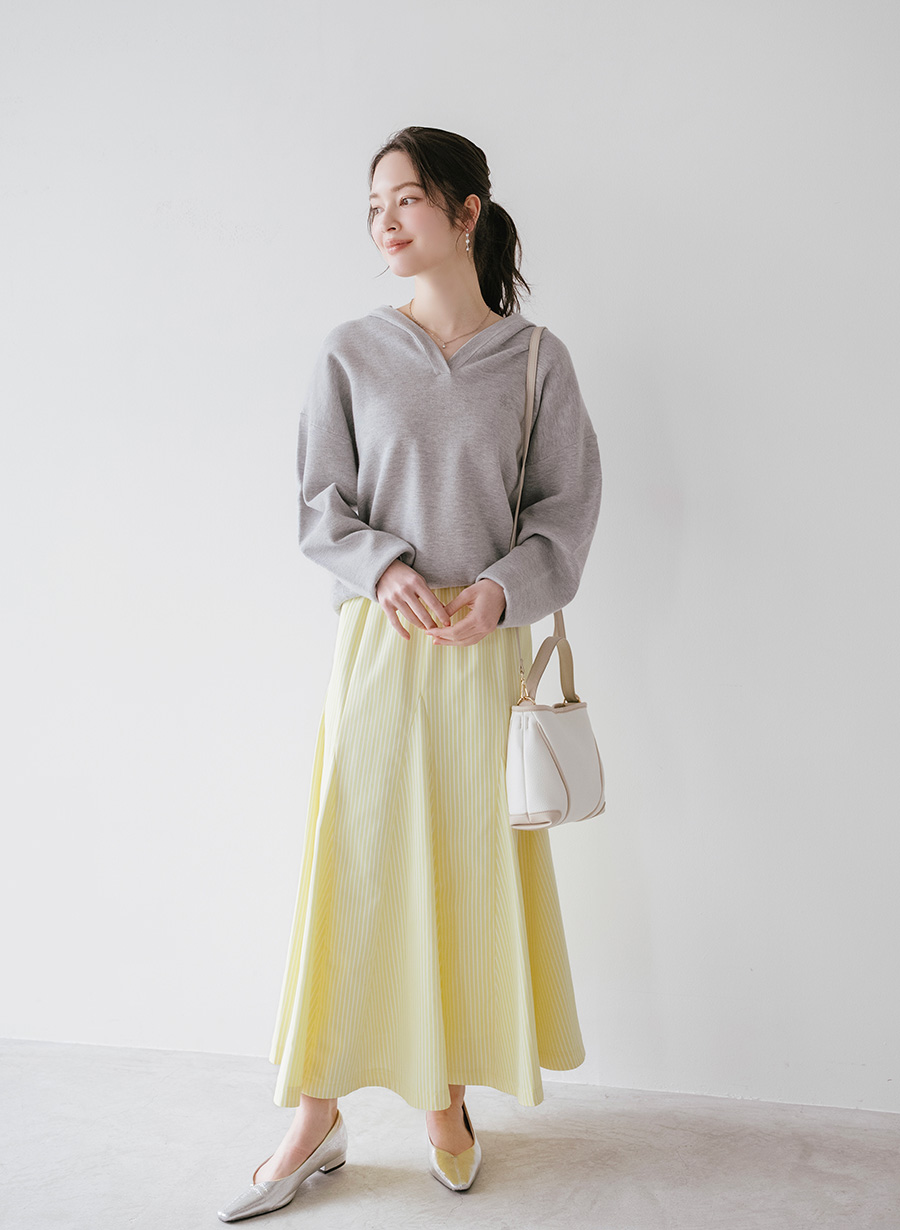 WEB限定色】ストライプフレアスカート｜LOUNIE（ルーニィ）公式サイト