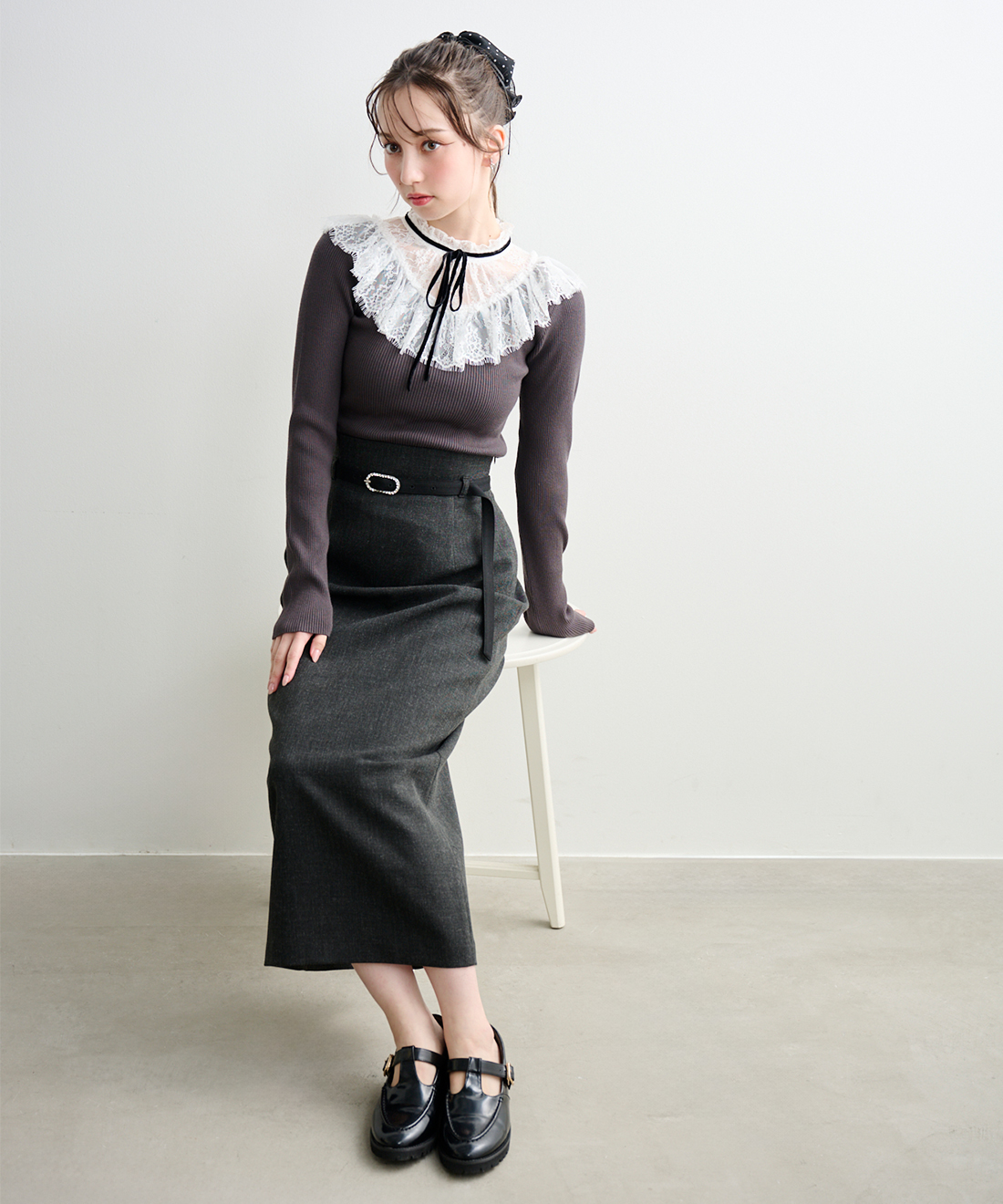 レースハイネックドッキングニット｜PETAL ONLINE（ペタルオンライン）