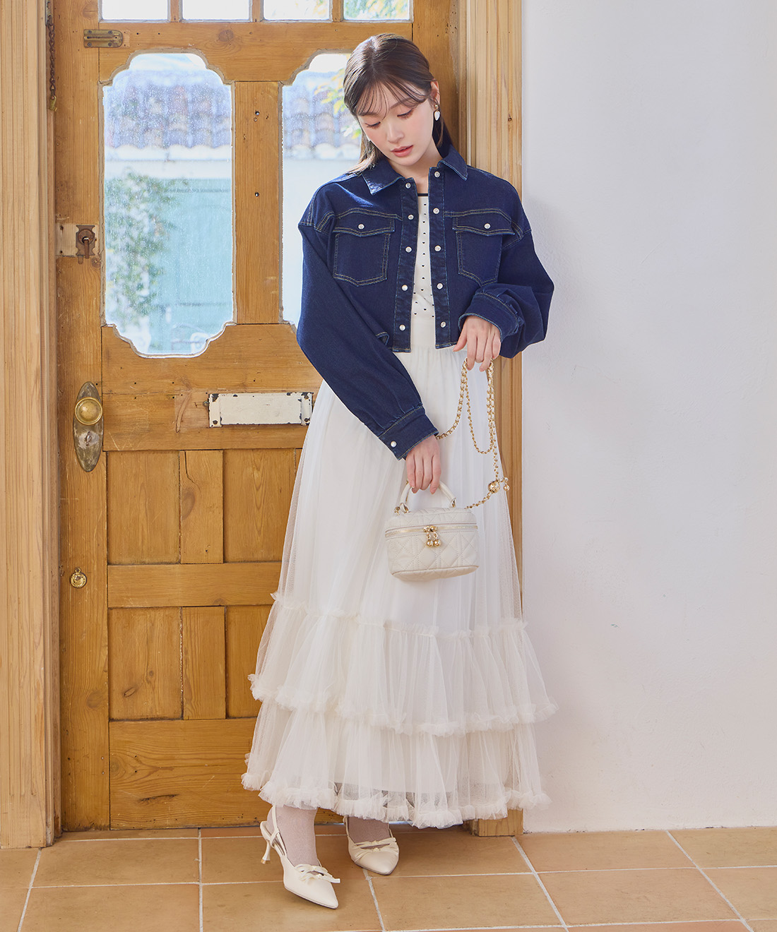 ヘムティアードチュールフレアスカート｜PETAL ONLINE（ペタルオンライン）