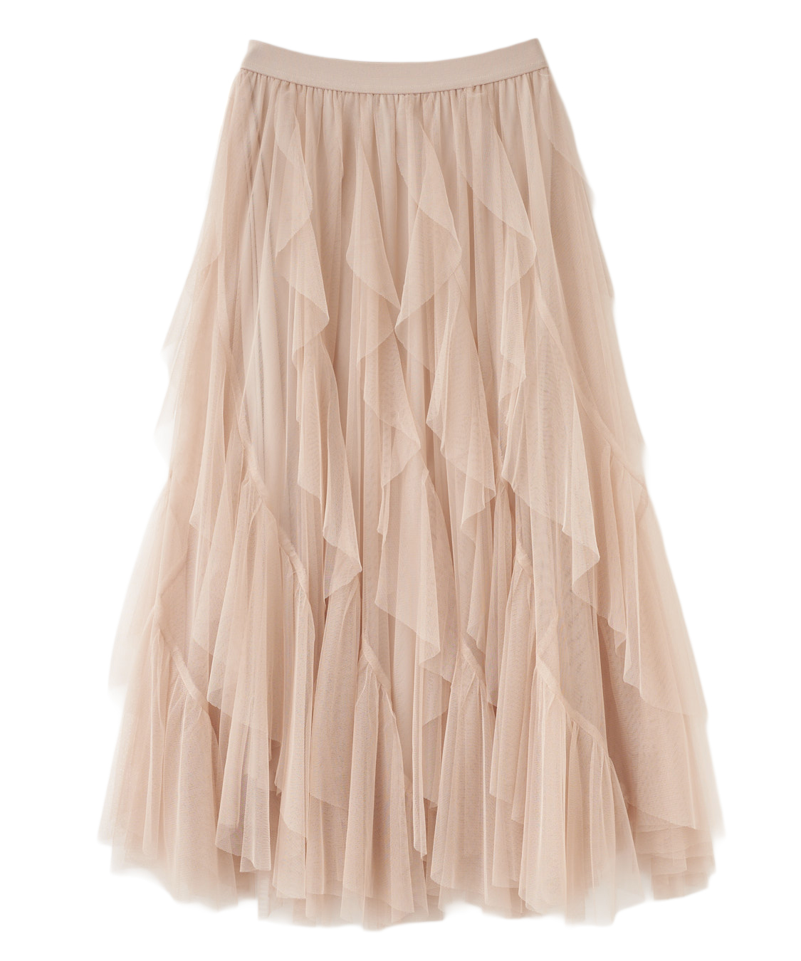 チュールエスカルゴフリルフレアスカート｜PETAL ONLINE（ペタル