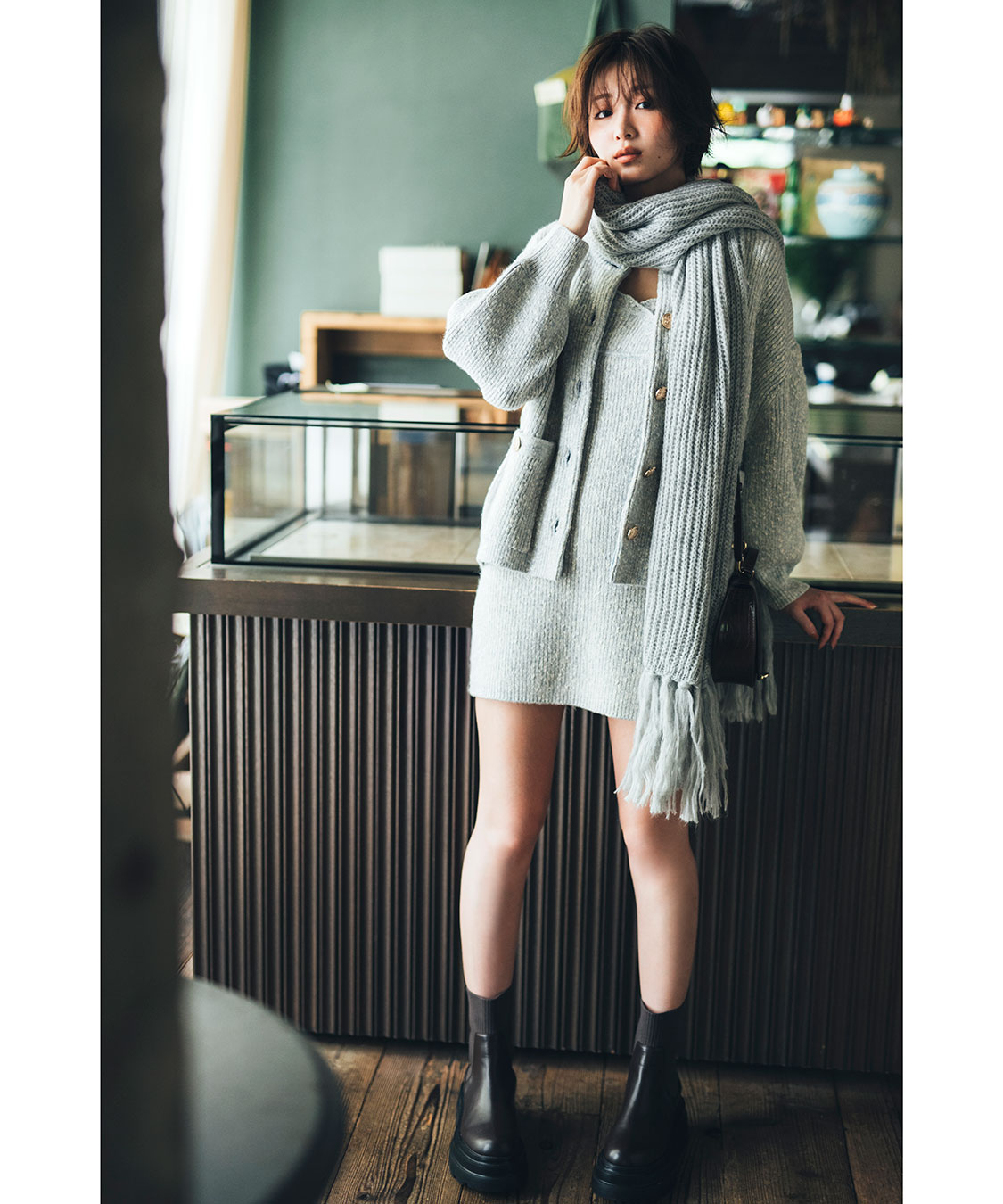 ミックスヤーンニットミニワンピース｜PETAL ONLINE（ペタルオンライン）