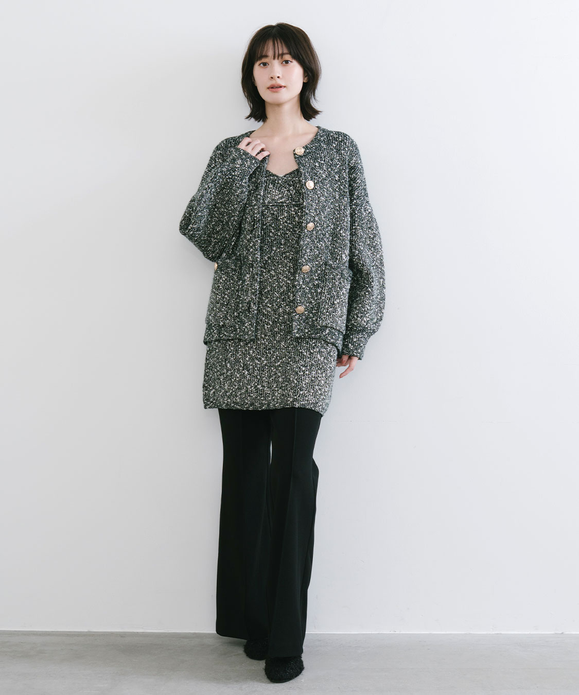 ミックスヤーンニットミニワンピース｜PETAL ONLINE（ペタルオンライン）