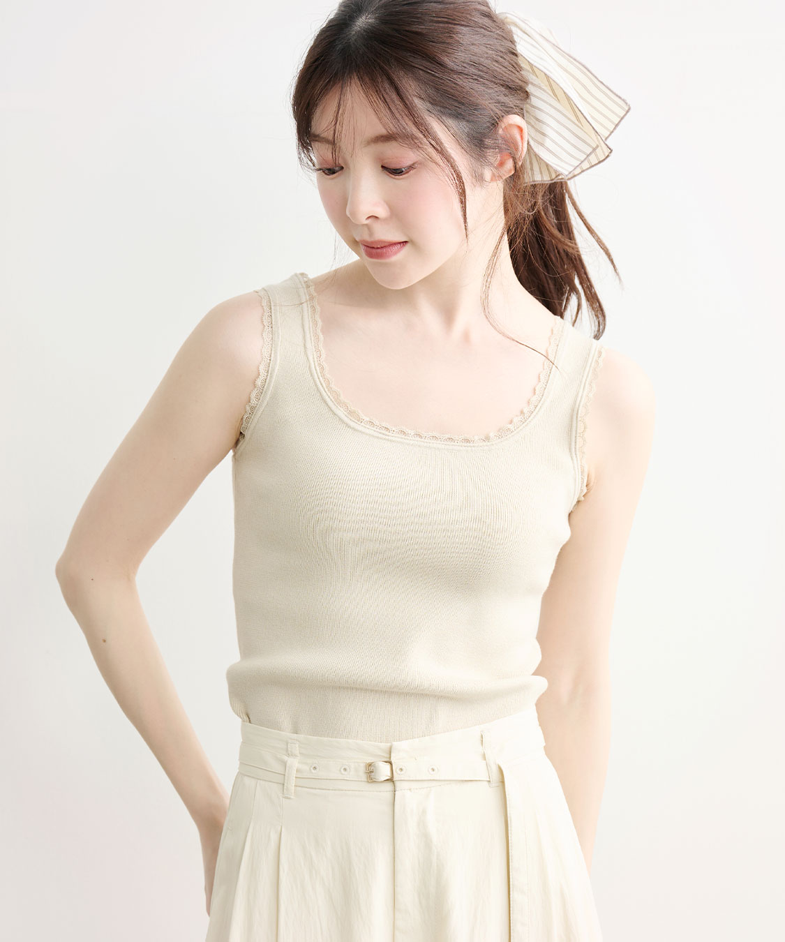 レーストリムニットタンクトップ｜PETAL ONLINE（ペタルオンライン）