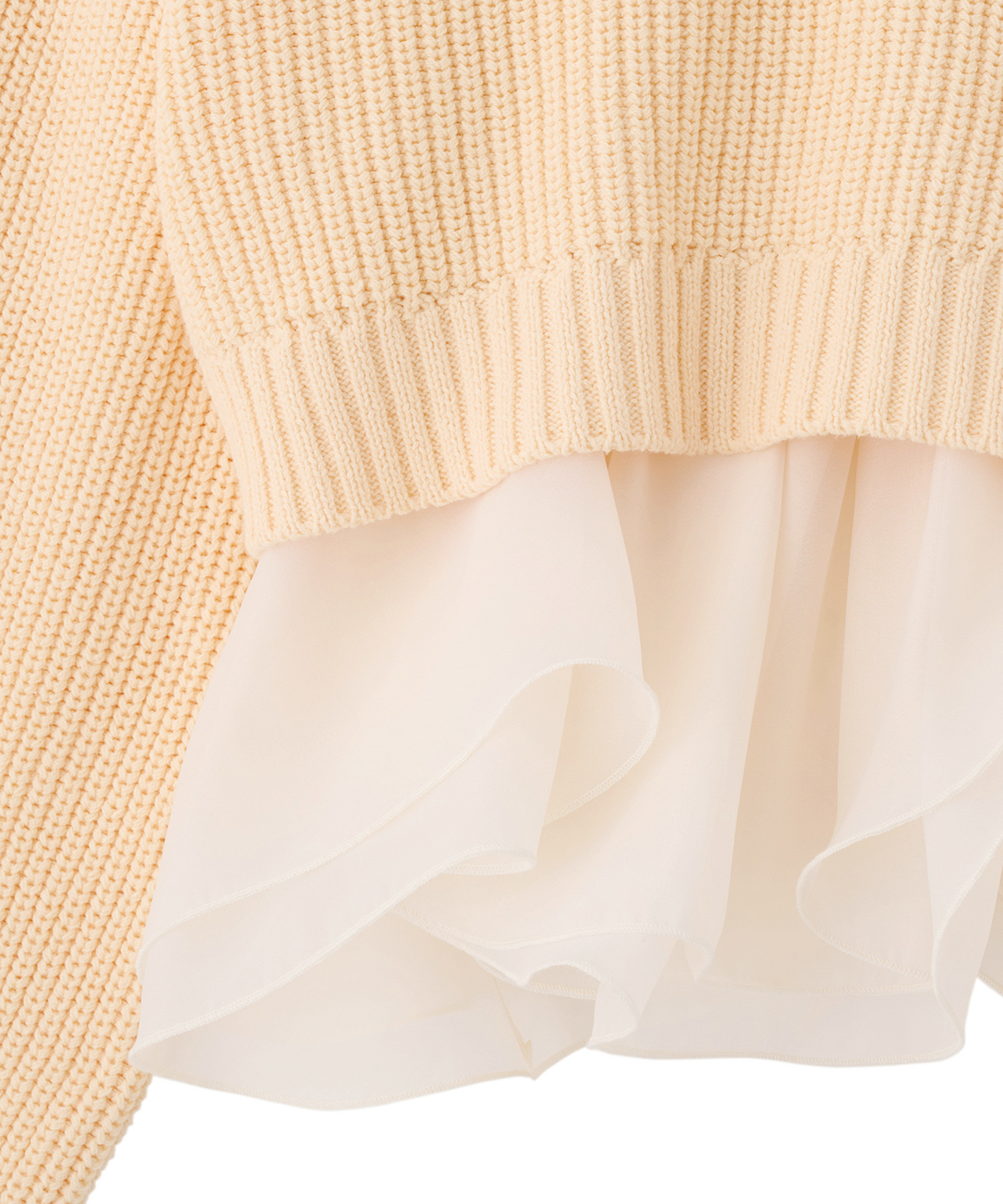 愛され名品】ペプラムブラウス×パフスリーブニットセット｜PETAL