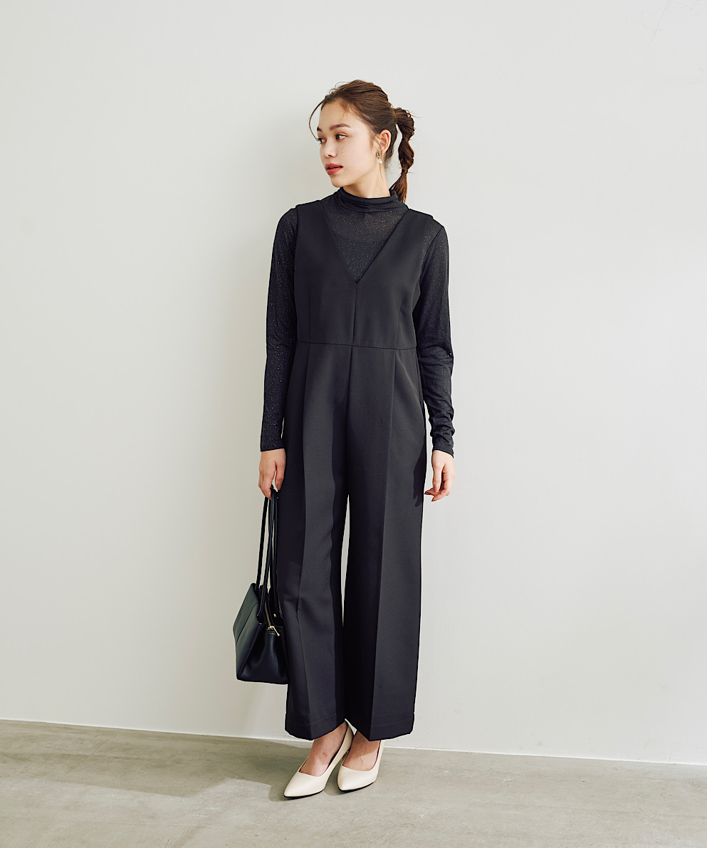 チュールブラウス&Vネックオールインワンセット｜Stola.（ストラ）公式