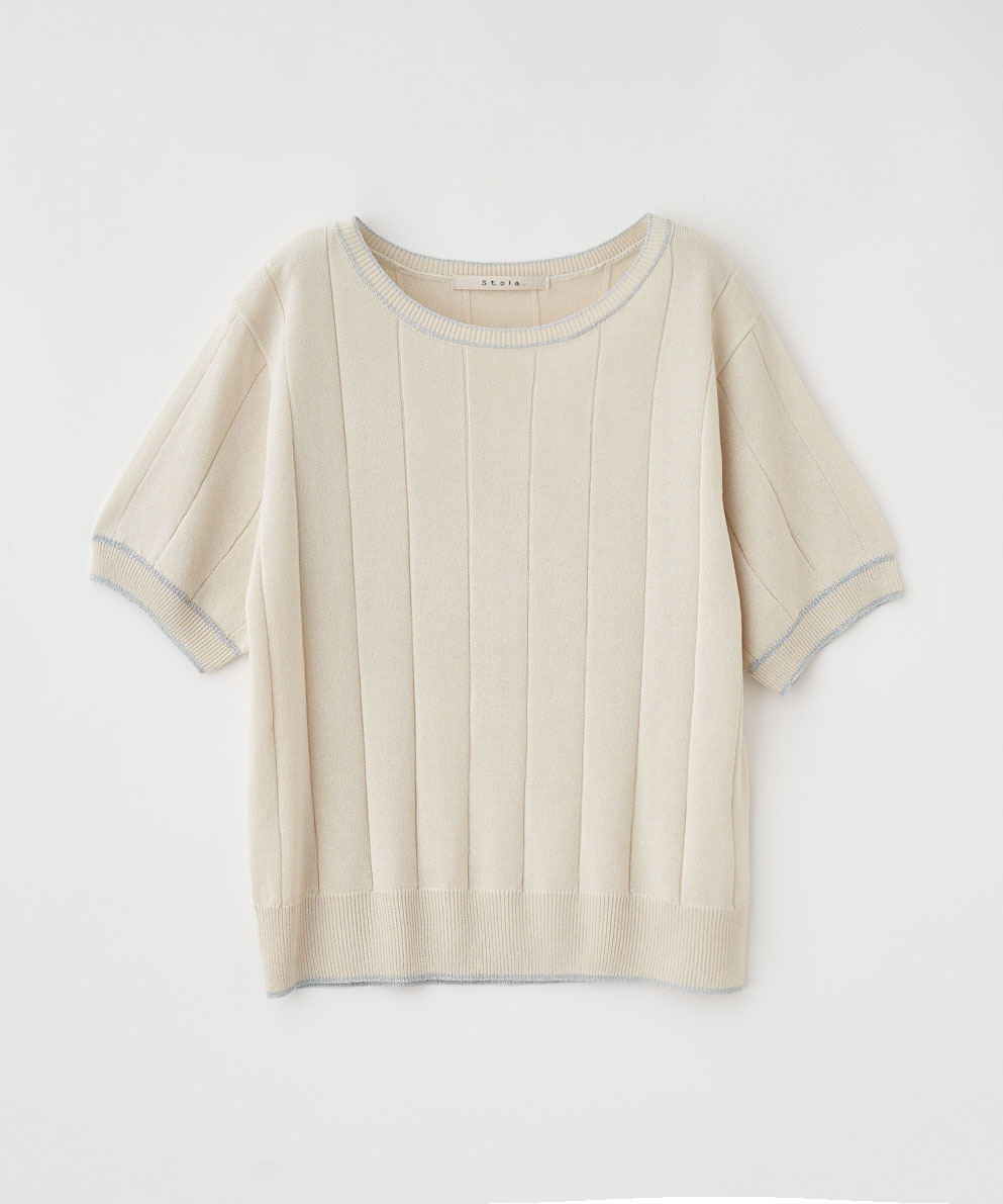 EC限定】カラーブロック半袖ニットプルオーバー｜Stola.（ストラ）公式