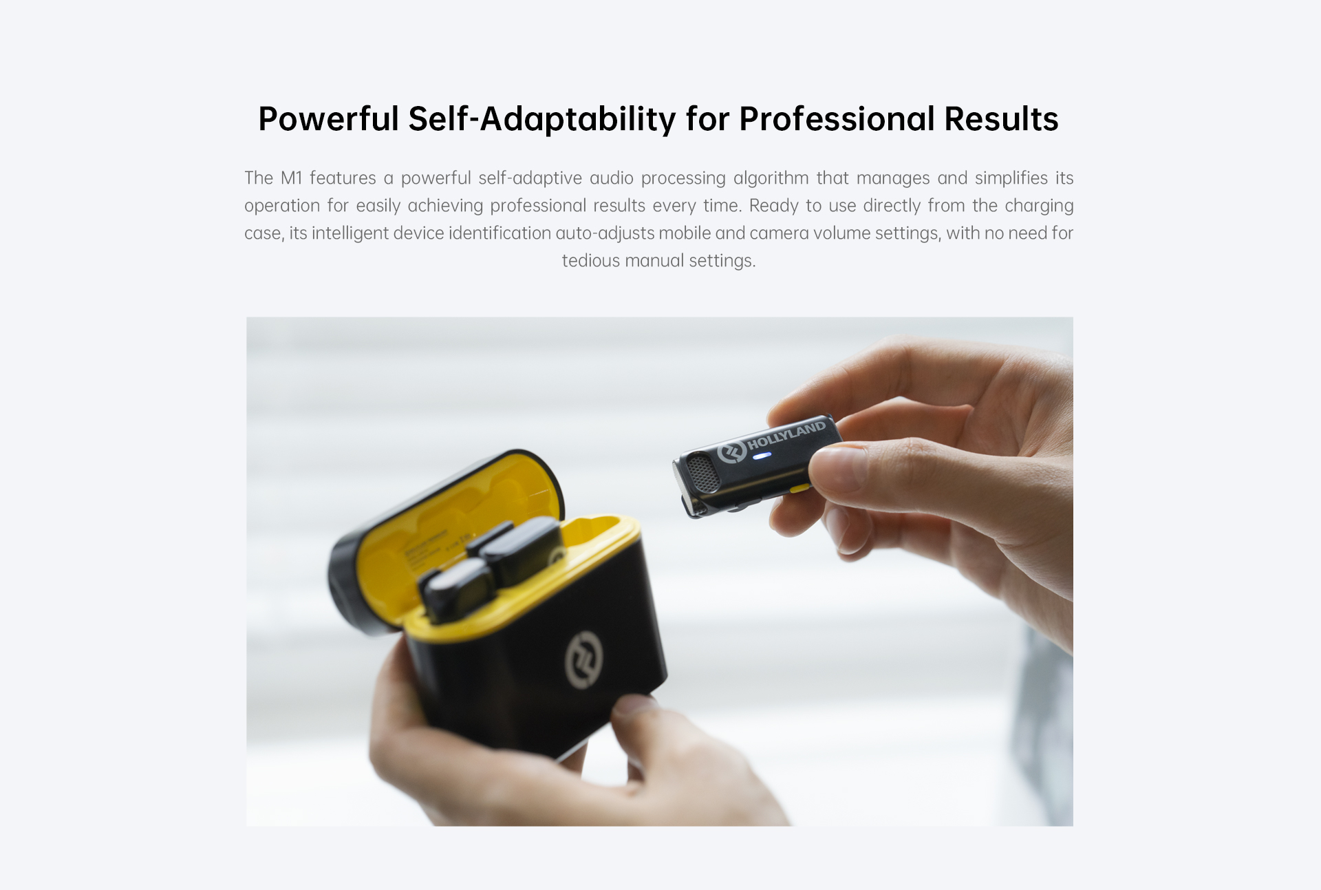 Hollyland ワイヤレスマイクロホンシステム Lark M1 SOLO(充電ケース