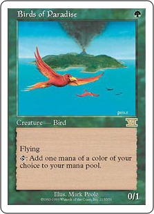 □黒枠□《極楽鳥/Birds of Paradise》[4EDBB] 緑R | 日本最大級 MTG