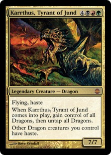 ジャンドの暴君、カーサス/Karrthus, Tyrant of Jund》[ARB] 金R