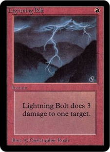 稲妻/Lightning Bolt》[LEA] 赤C | 日本最大級 MTG通販サイト「晴れる屋」