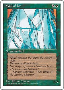 □黒枠□《氷の壁/Wall of Ice》[4EDBB] 緑U | 日本最大級 MTG通販