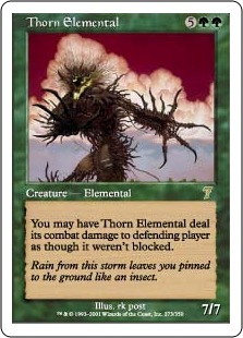 Foil】《茨の精霊/Thorn Elemental》[7ED] 緑R | 日本最大級 MTG通販