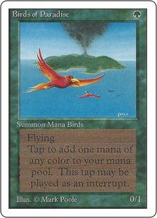 □黒枠□《極楽鳥/Birds of Paradise》[4EDBB] 緑R | 日本最大級 MTG