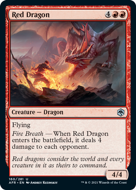 160)《レッド・ドラゴン/Red Dragon》[AFR] 赤U | 日本最大級 MTG通販