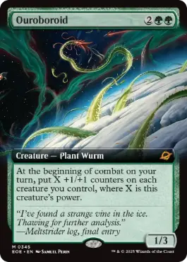 Foil】(345)□拡張アート□《ウロボロイド/Ouroboroid》[EOE-BF] 緑R