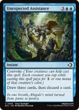 Foil】(080)《予期せぬ助太刀/Unexpected Assistance》[ECL] 青C