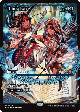 Foil】(425)□ショーケース□《熟慮/Think Twice》[FDN-BF] 青R | 日本