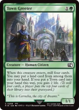209)《町の歓迎者/Town Greeter》[FIN] 緑C | 日本最大級 MTG通販