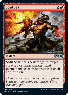 Foil】(160)《魂焦がし/Soul Sear》[M21] 赤U | 日本最大級 MTG通販