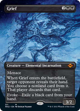 テクスチャー・Foil】(051)□ボーダーレス□《悲嘆/Grief》[SPG] 黒