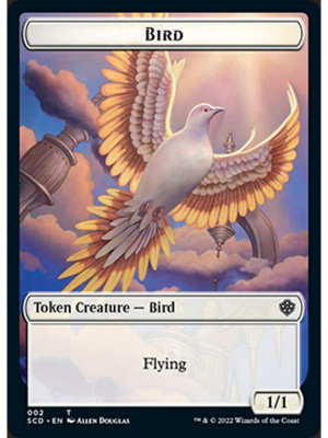 002/010)《鳥+フェアリートークン/Bird+Faerie Token》[SCD] 白/青