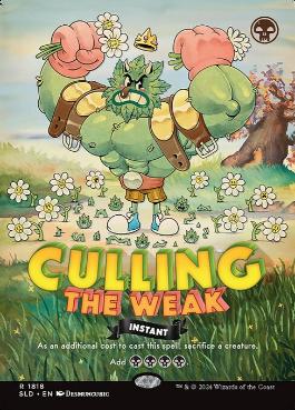 Foil】(1818)□ボーダーレス□《弱者選別/Culling the Weak》[SLD] 黒