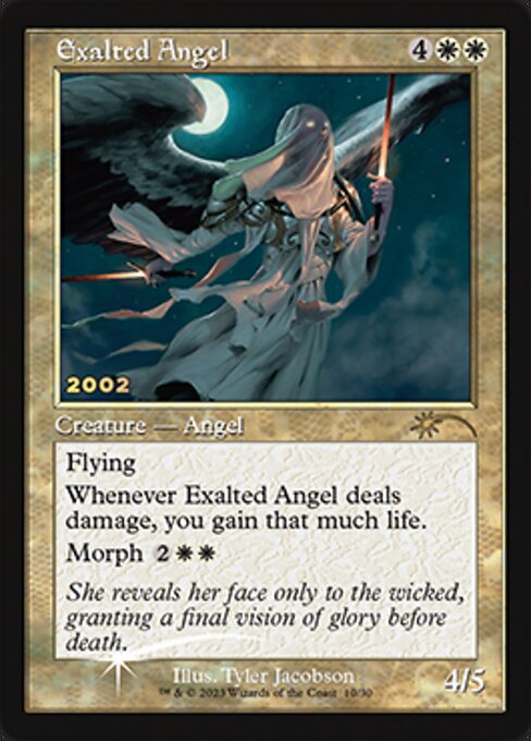 Foil】《賛美されし天使/Exalted Angel》(30周年記念)[流星マーク] 白