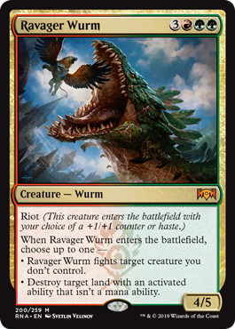 荒廃ワーム/Ravager Wurm》[RNA] 金R | 日本最大級 MTG通販サイト