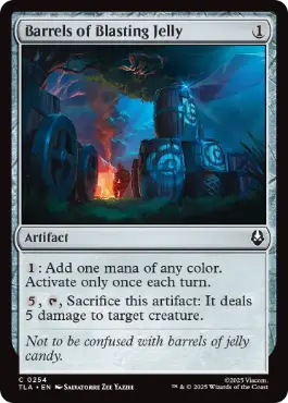 Foil】(254)《爆破ゼリーの樽/Barrels of Blasting Jelly》[TLA] 茶C