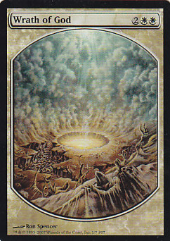 Foil】□テキストレス□《神の怒り/Wrath of God》[褒賞プログラム] 白