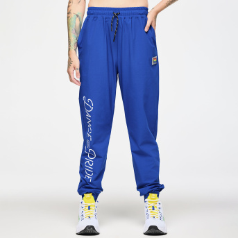 Zumba Men's Woven Track Pants <Surfs Up Blue> | JWI OFFICIAL