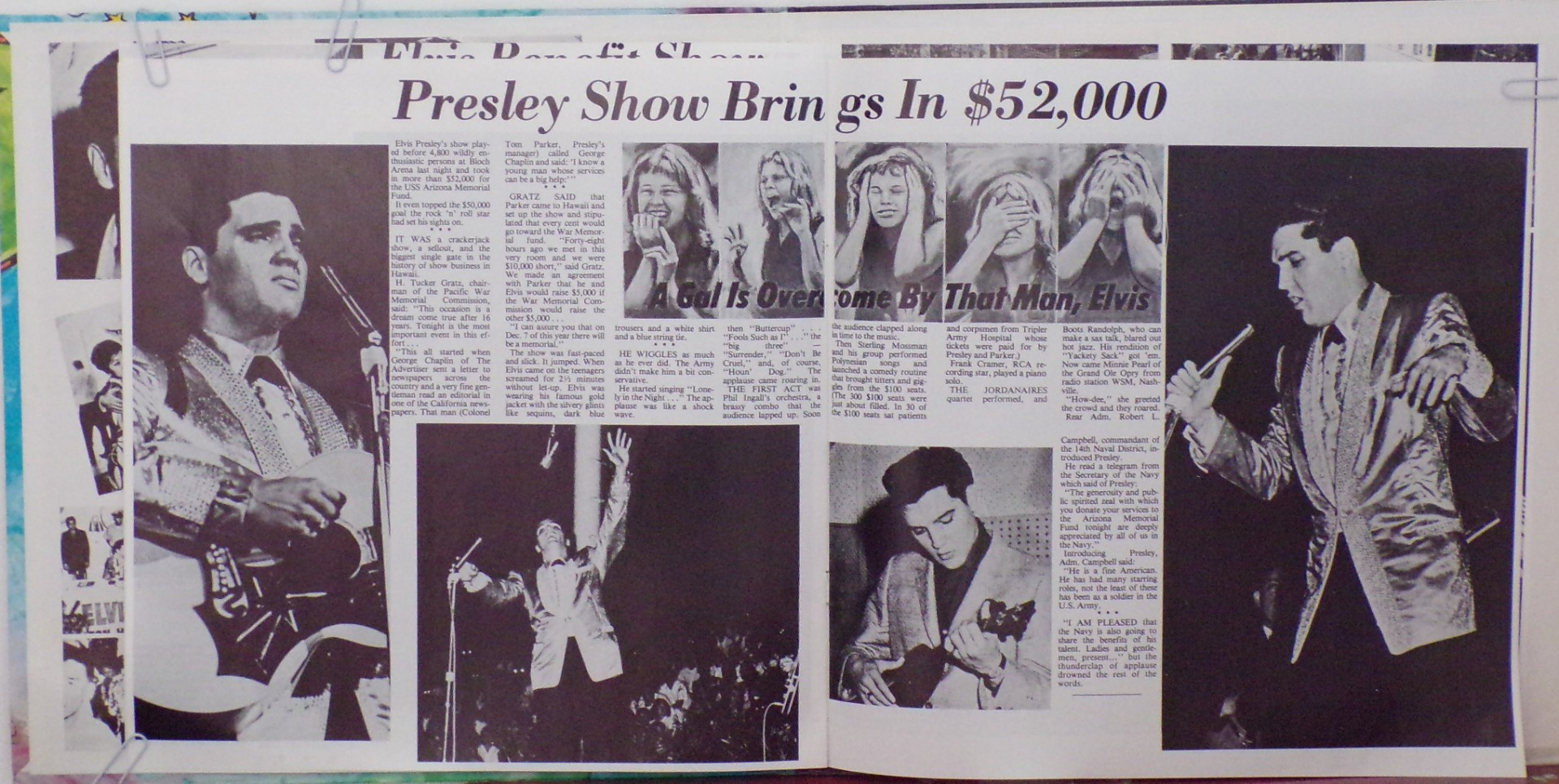 GA 200 ELVIS 1961 HAWAII BENEFIT CONCERT