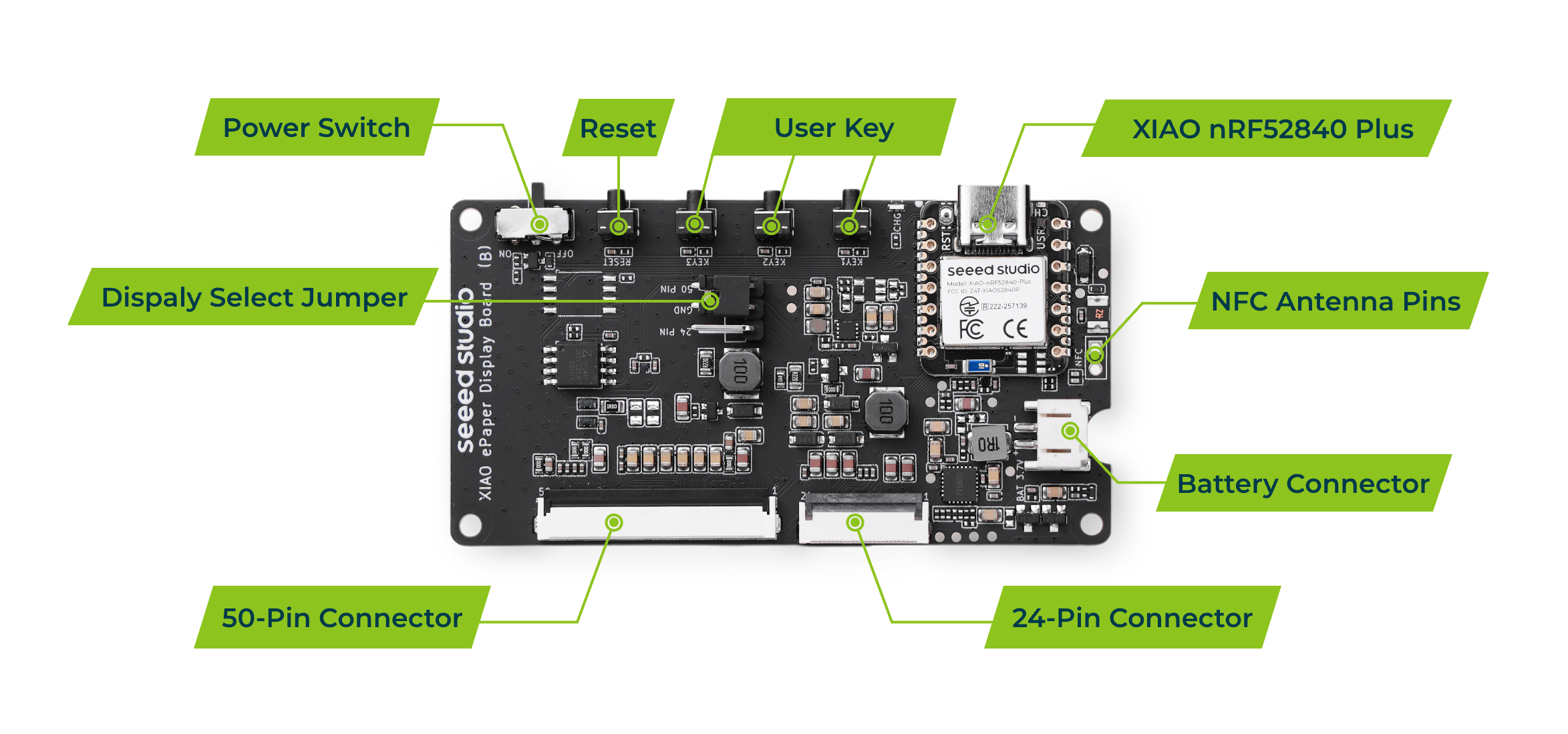 XIAO ePaper Display Board(nRF52840) - EN04 入門ガイド | Seeed