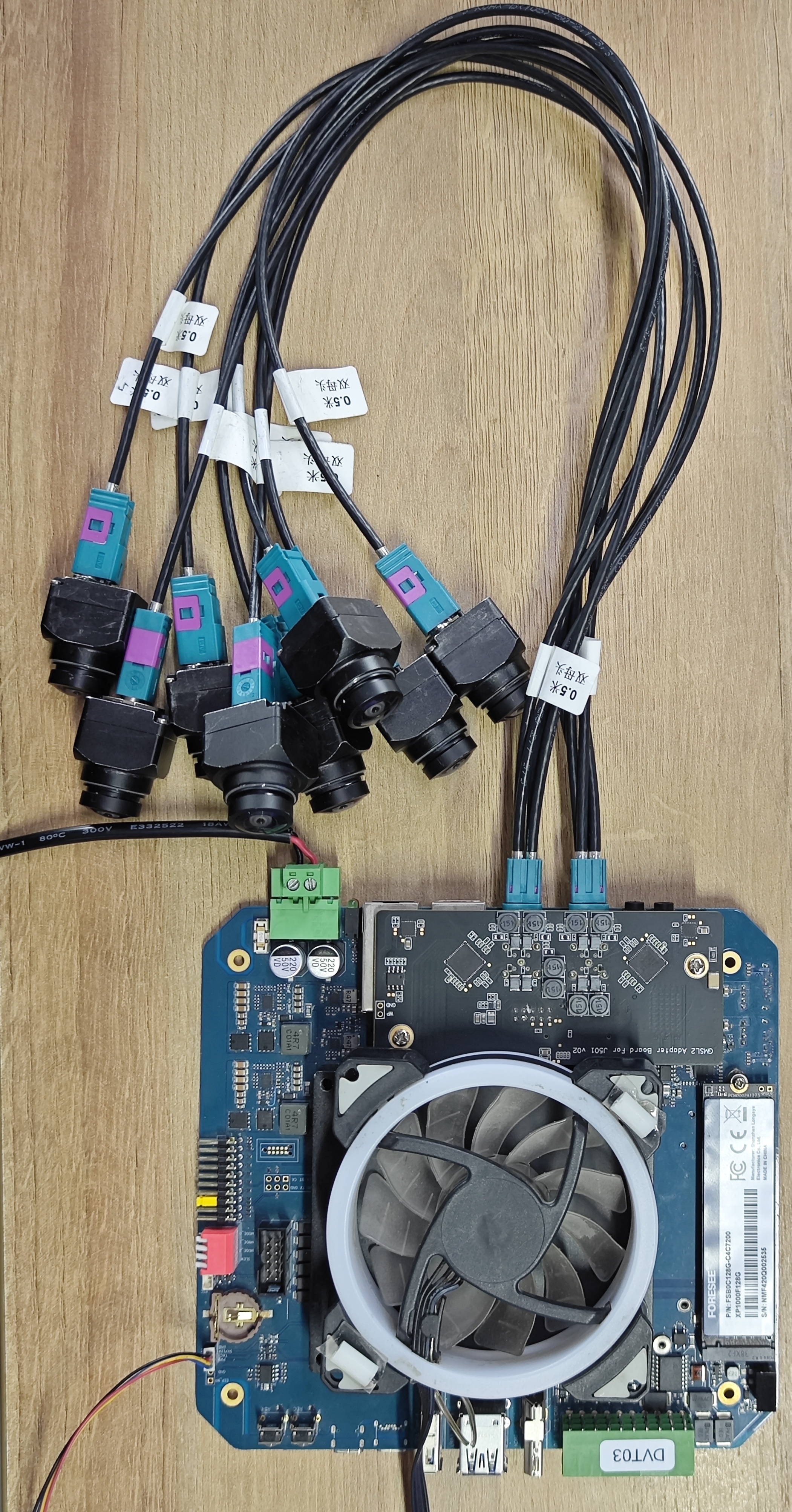 Multi-GMSL Cameras for Real-Time Object Detection and 3D