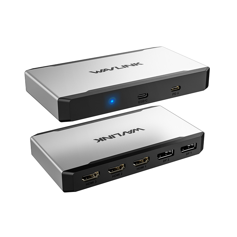 WAVLINK Universal Triple 4K@60Hz Display Dock, USB-C/USB-A to HDMI
