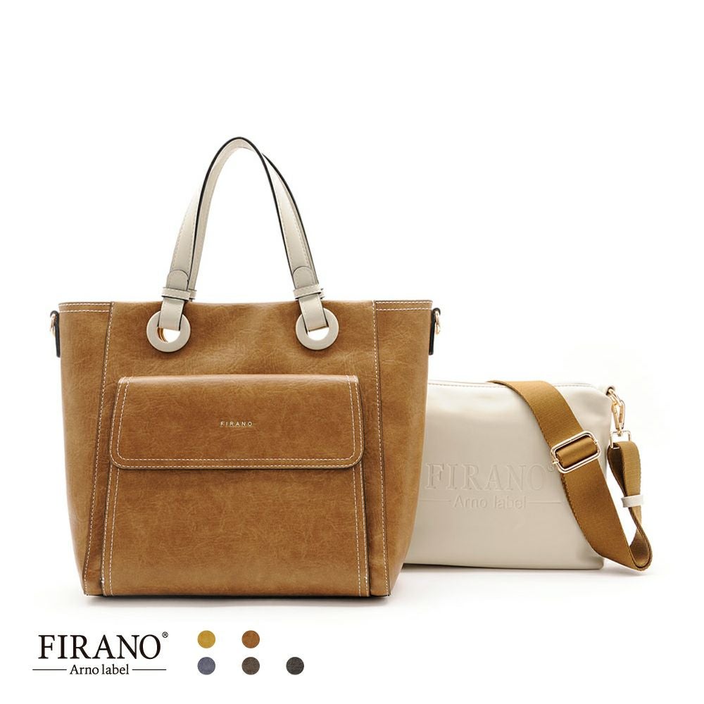 フラップポケットハンドバッグ＆ショルダーバッグセット/A403098