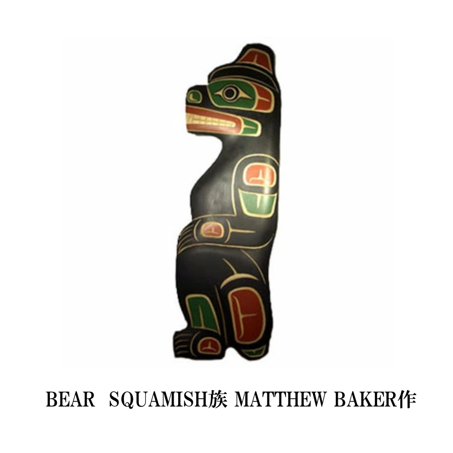 木彫刻 カービング タペストリー 壁掛け トーテムポールカナダ 先住民